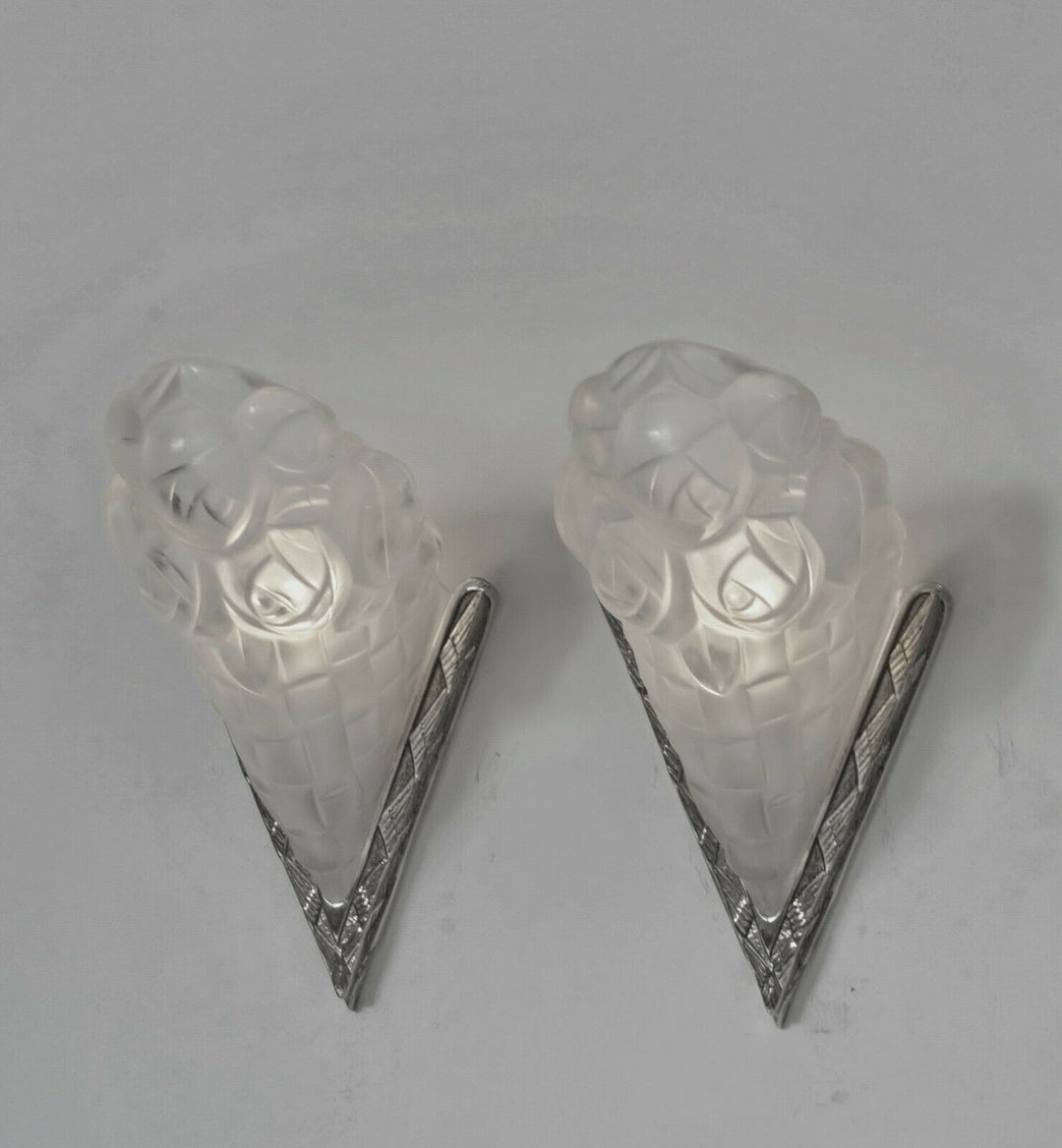 DEGUÉ　デュゲ　フランス　1930年　アールデコ調ウォールスコーンランプ　ペア