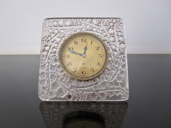 René Lalique : Pendulette Muguet art déco. R Lalique clock.