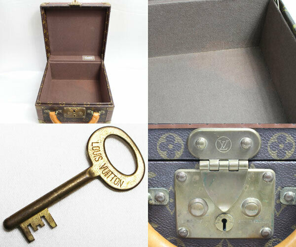 AUTH LOUIS VUITTON Tabor 26 TRUNK HAND BAG HARD CASE CANVAS MONOGRAM