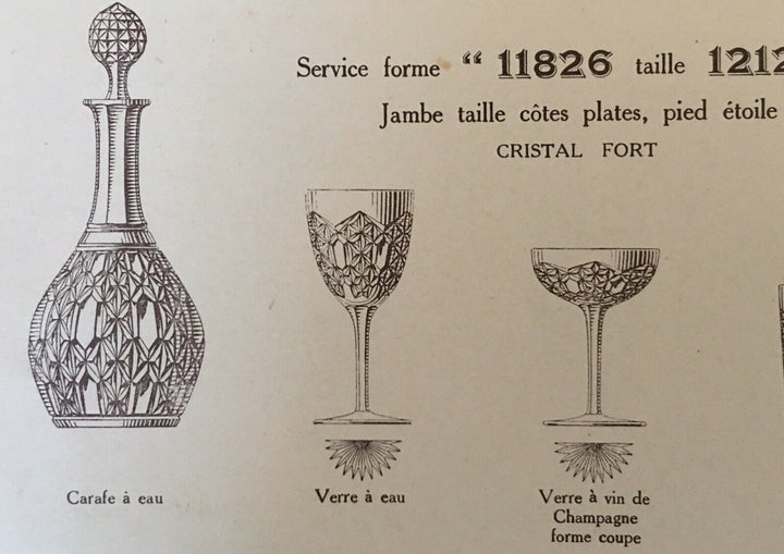 Superbe Carafe À Vin En Cristal Taillé De Baccarat 31 Cm Modèle Juigne