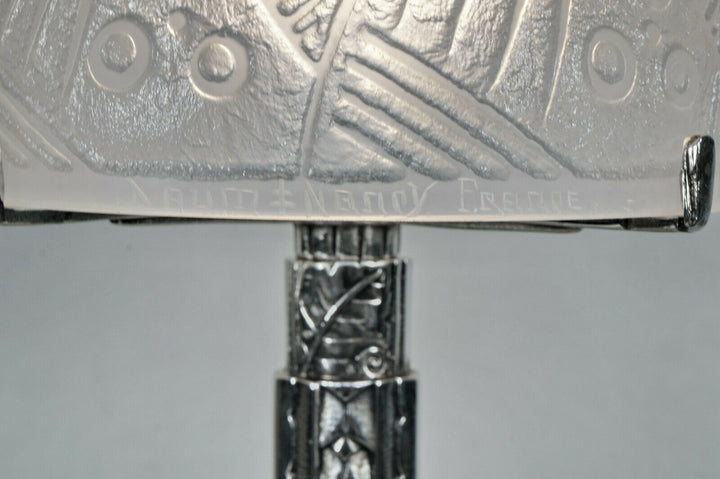MAYNADIER & DAUM: rare French 1930 art deco lamp ..... muller sabino era France