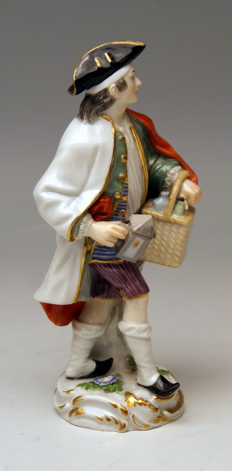 邁森 MEISSEN マイセン FIGUR PARISER AUSRUFER MANN MIT LATERNE REINICKE MNR: 14 UM 1880