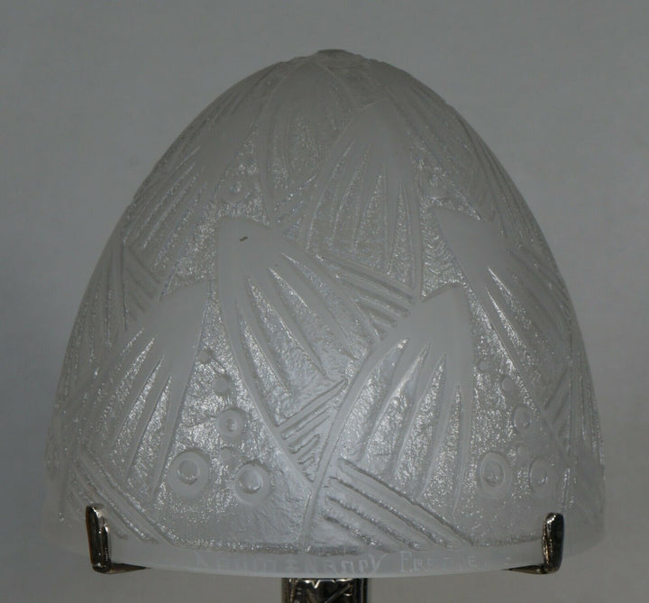 MAYNADIER & DAUM: rare French 1930 art deco lamp ..... muller sabino era France