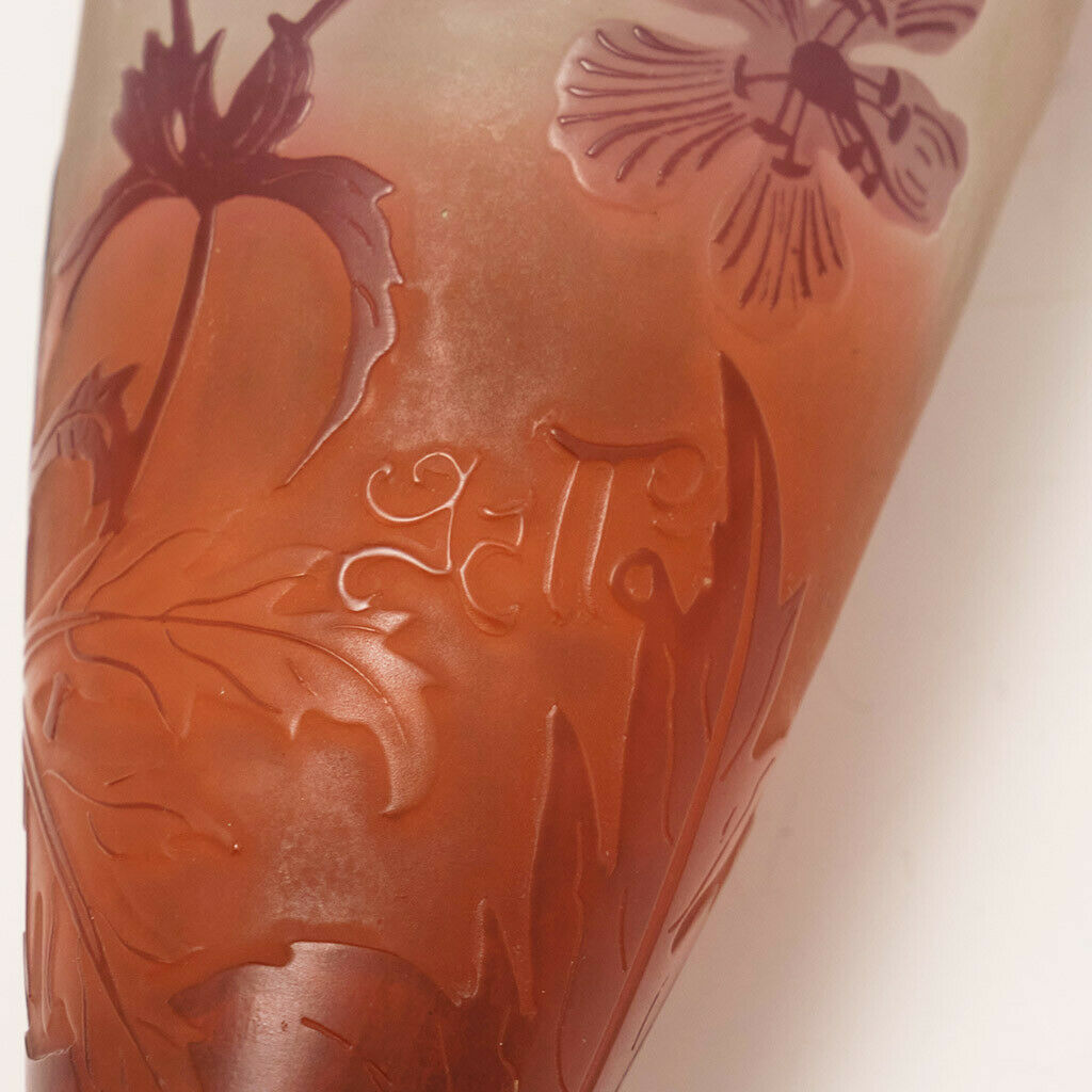 Galle Three Colour Cameo Vase c1925