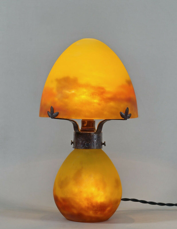 ミューラー兄弟　フランス製アールデコランプ　マッシュルーム型　錬鉄製　1925年　1930年