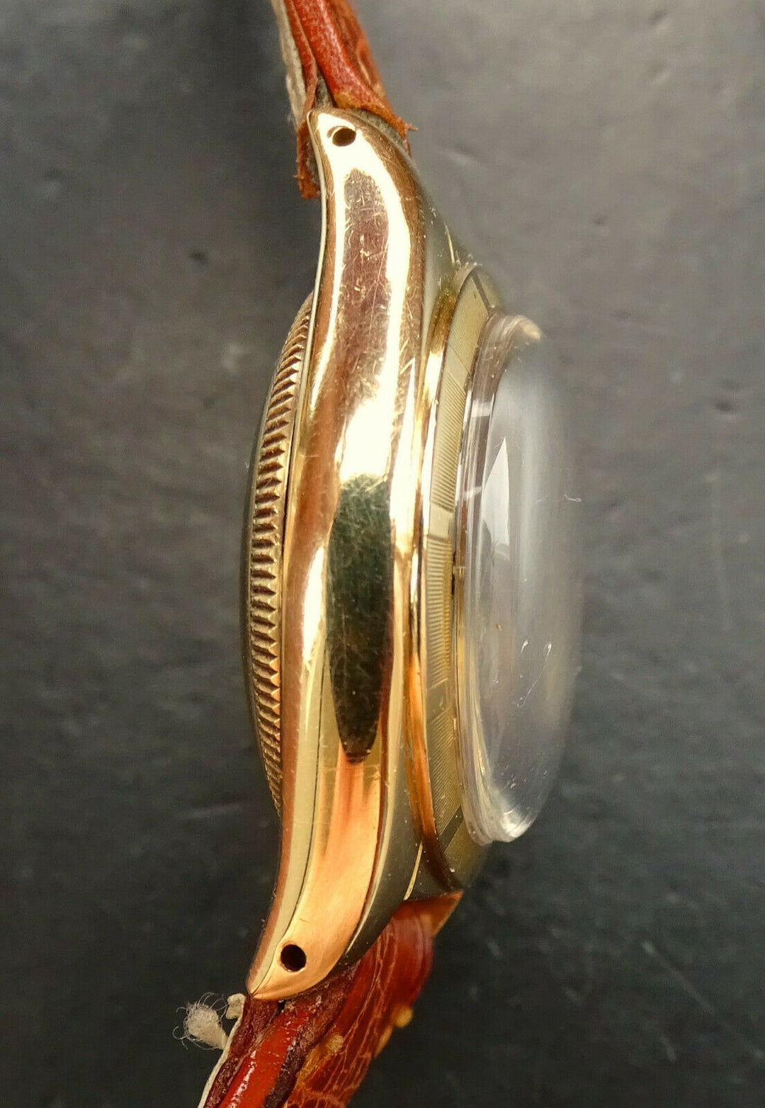 ♛ Rolex Oyster Bubble Back 5011 Yellow Gold 14K 585 Automatic Chronometer 1950s