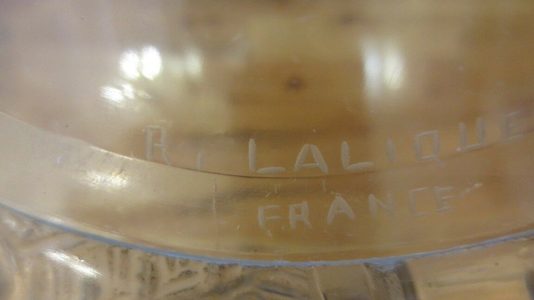 Large Rene Lalique Felix Bowl and Charger Under Plate Circa 1926