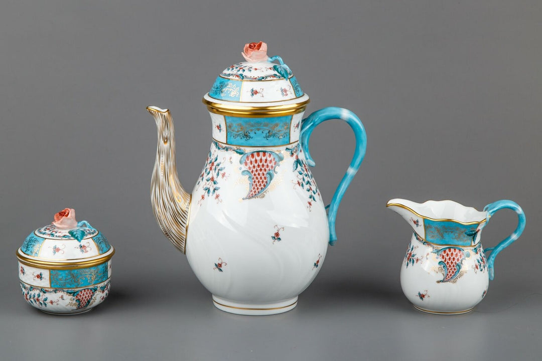 ヘレンド トゥッピーニの角笛 特大ティーセット – アンティーク