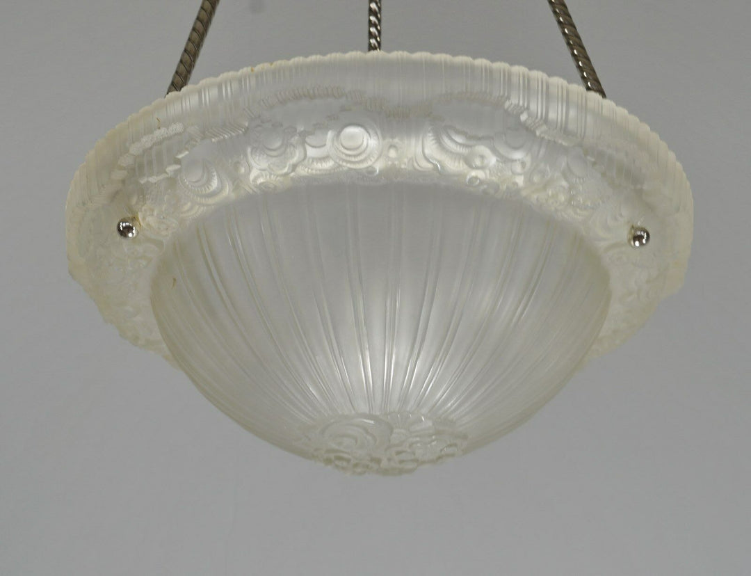 LELEU : FRENCH 1925 ART DECO CHANDELIER ......... 1930 pendant lamp lampe JEHEL