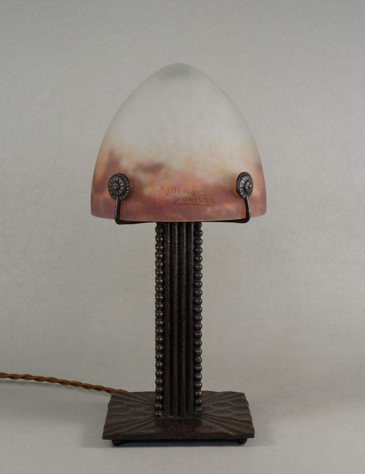 M.VASSEUR & MULLER FRERES : FRENCH 1930 ART DECO LAMP ........ wrought iron 1925