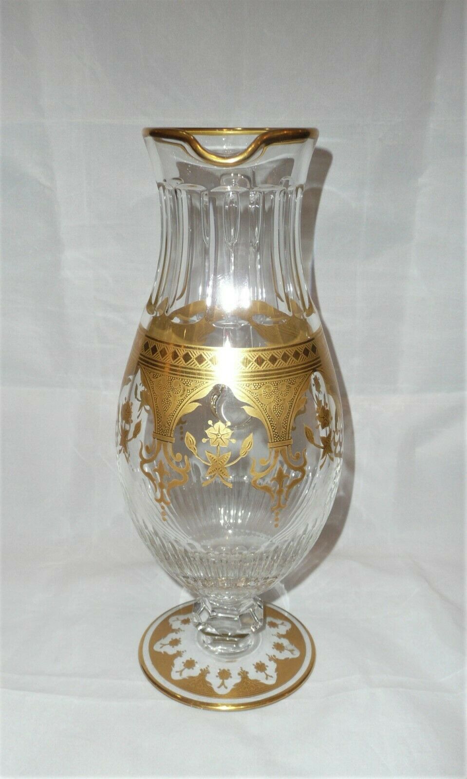 Baccarat Crystal Prestige Pattern Gold Cutted Wine Jug