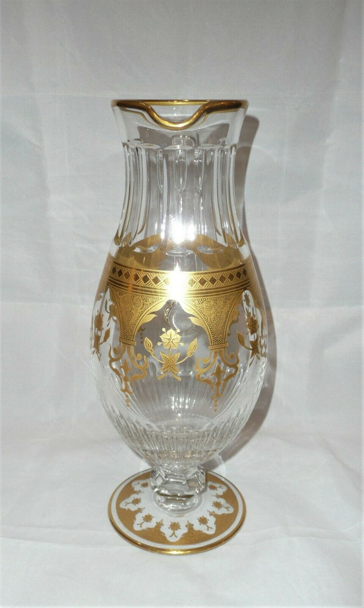 Baccarat Crystal Prestige Pattern Gold Cutted Wine Jug