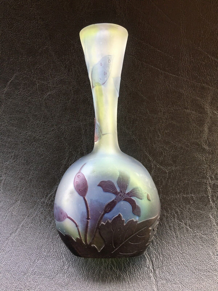エミールガレ スミレの花のバンジョー型花瓶