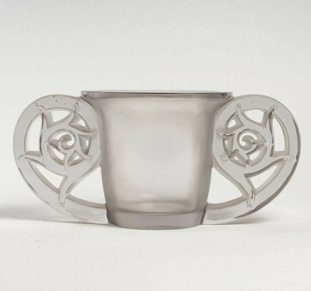 Vase Pierrefonds Verre Blanc René Lalique R.Lalique Acid Satin Finish 1 Version