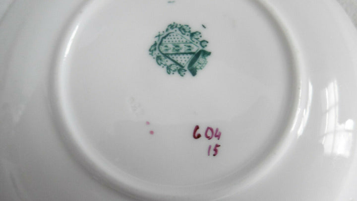 Tasse et sous-tasse Minton SARREGUEMINES du XIXe à décor foral