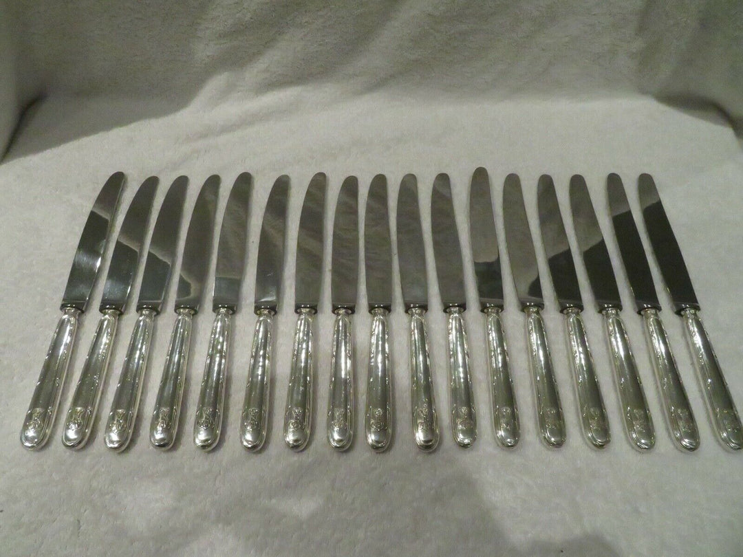 1900 french 950 silver 17 dinner knives Puiforcat Louis XVI st