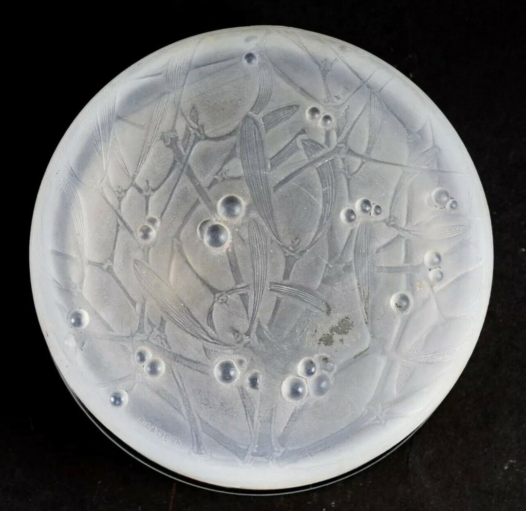 Boite Gui Opalescence René Lalique Opalescent Box Jar R.Lalique Mistletoe