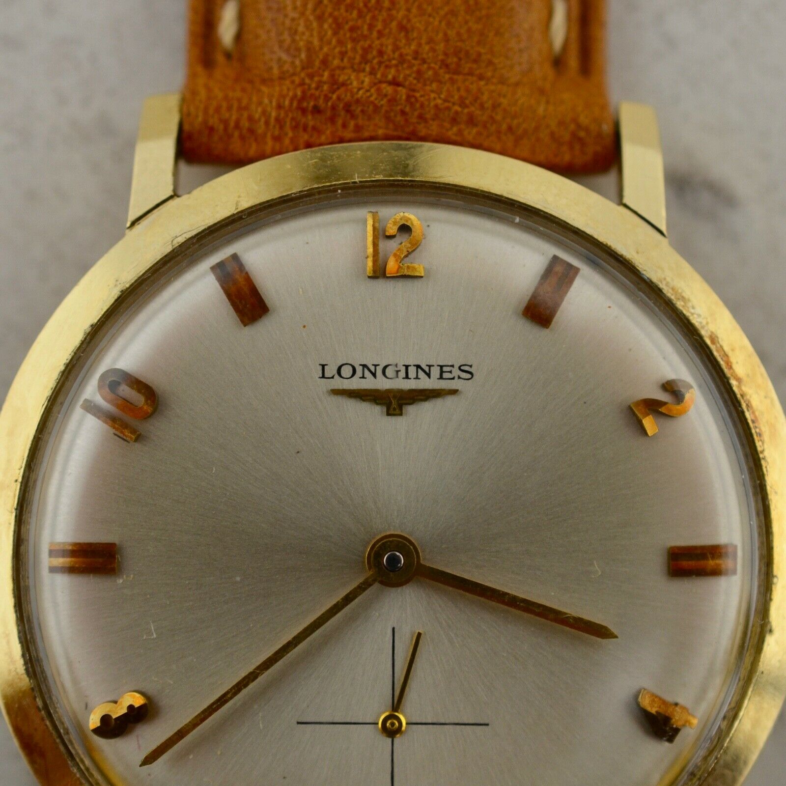 手巻きの感じをロンジン アンティーク 14k cal.370 1960年代製 金時計 箱付き