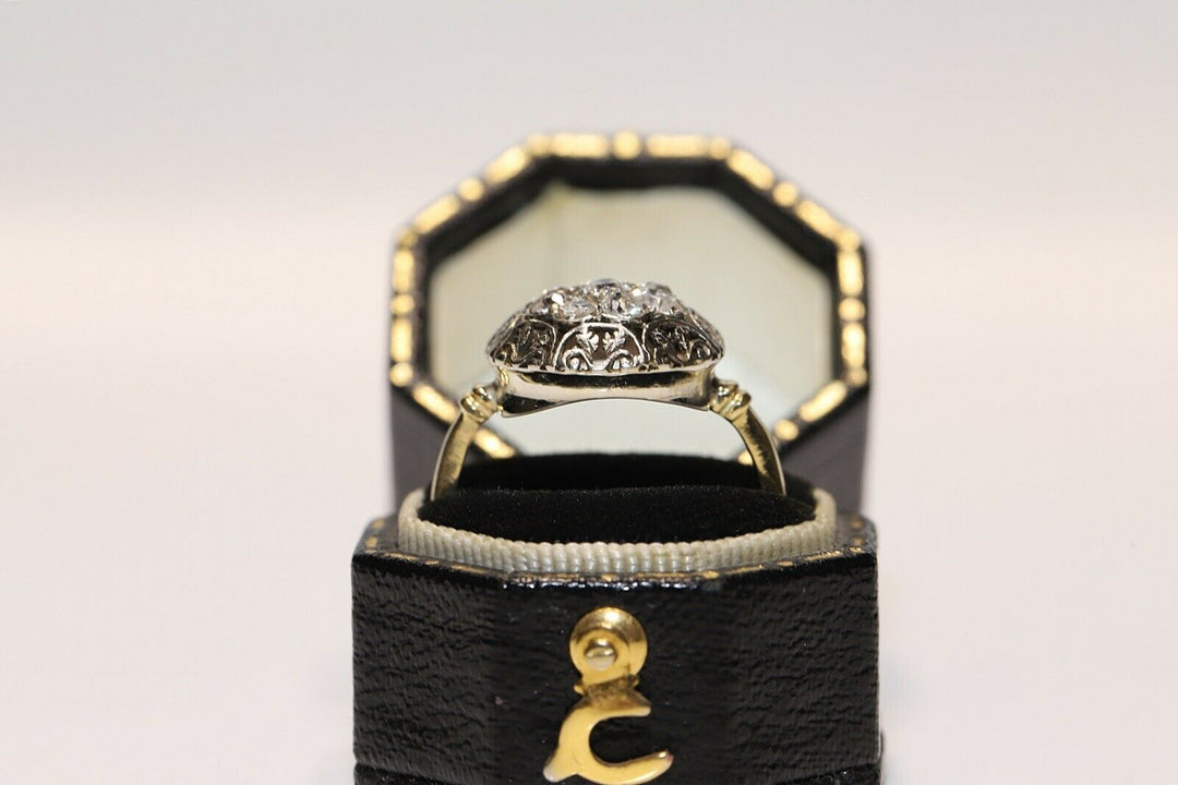 アンティーク オリジナル ヴィクトリアン 18K ナチュラルダイヤモンドのリング