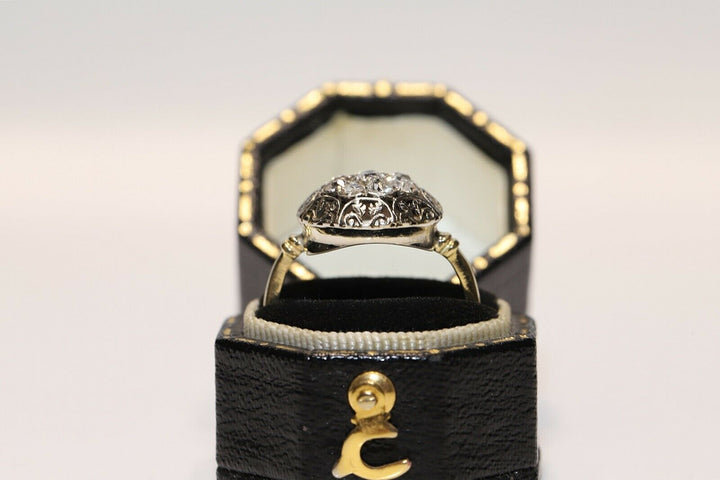 アンティーク オリジナル ヴィクトリアン 18K ナチュラルダイヤモンドのリング