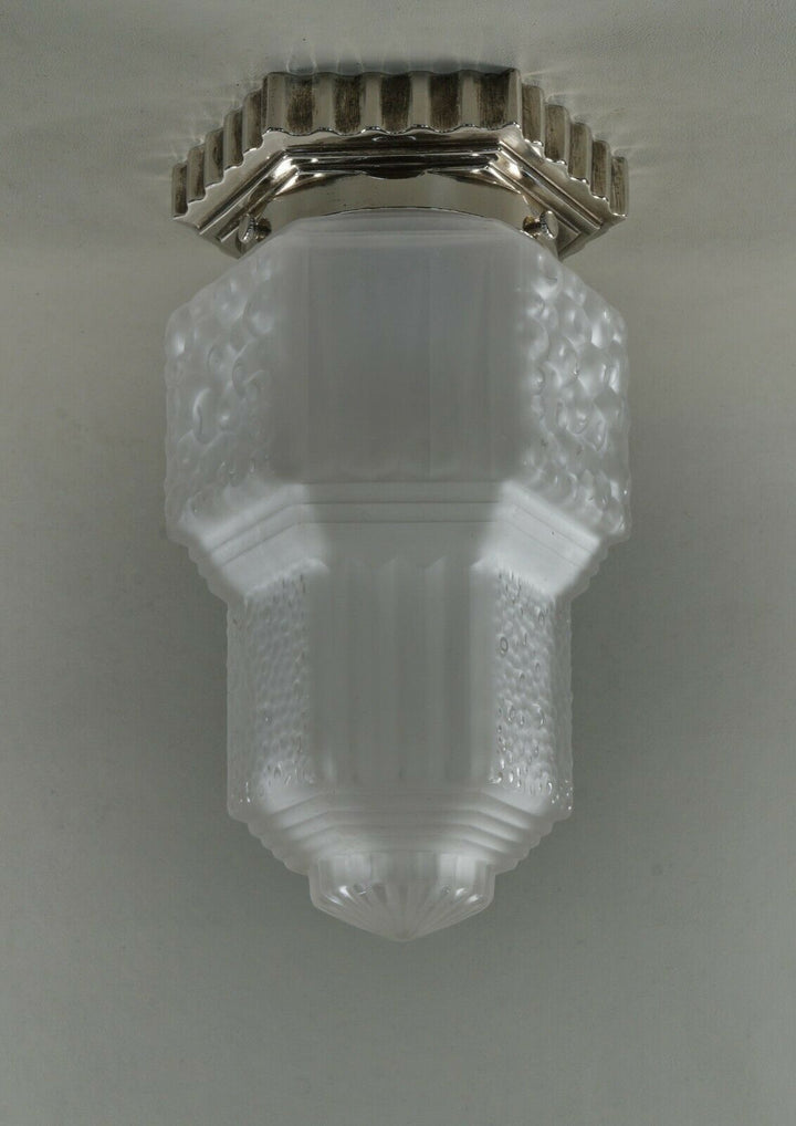 HUBENS & MULLER : FRENCH 1930 ART DECO FLUSH MOUNT .... chandelier lamp pendant