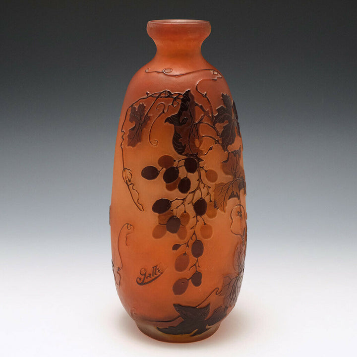 A Galle Three Colour Cameo Glass Vase c1920