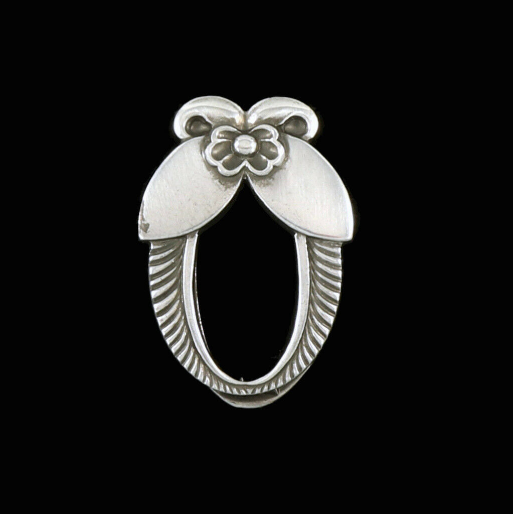 Georg Jensen. Silver Cactus Brooch Clip #227. 1933-44 Hallmarks