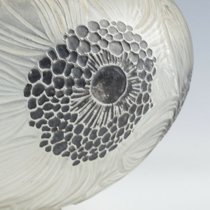 Rene Lalique Glass Dahlias Vase Designed 1923 Marcilhac 938
