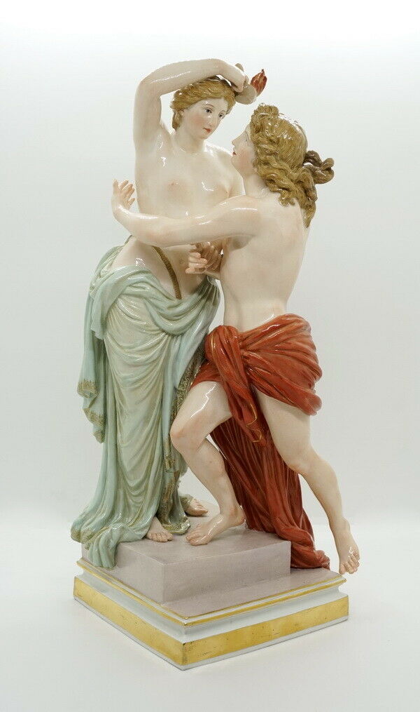 邁森 MEISSEN マイセン FIGUR GRUPPE HERO UND LEANDER CH.L. JUECHTZER MNR: I11 UM 1850