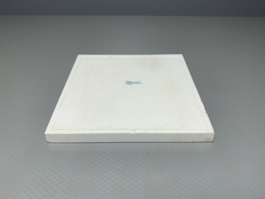 MEISSEN FLIESE KACHEL JAGD WILDSCHWEIN WILDMALEREI NACH RIDINGER 10x10cm 1.WAHL