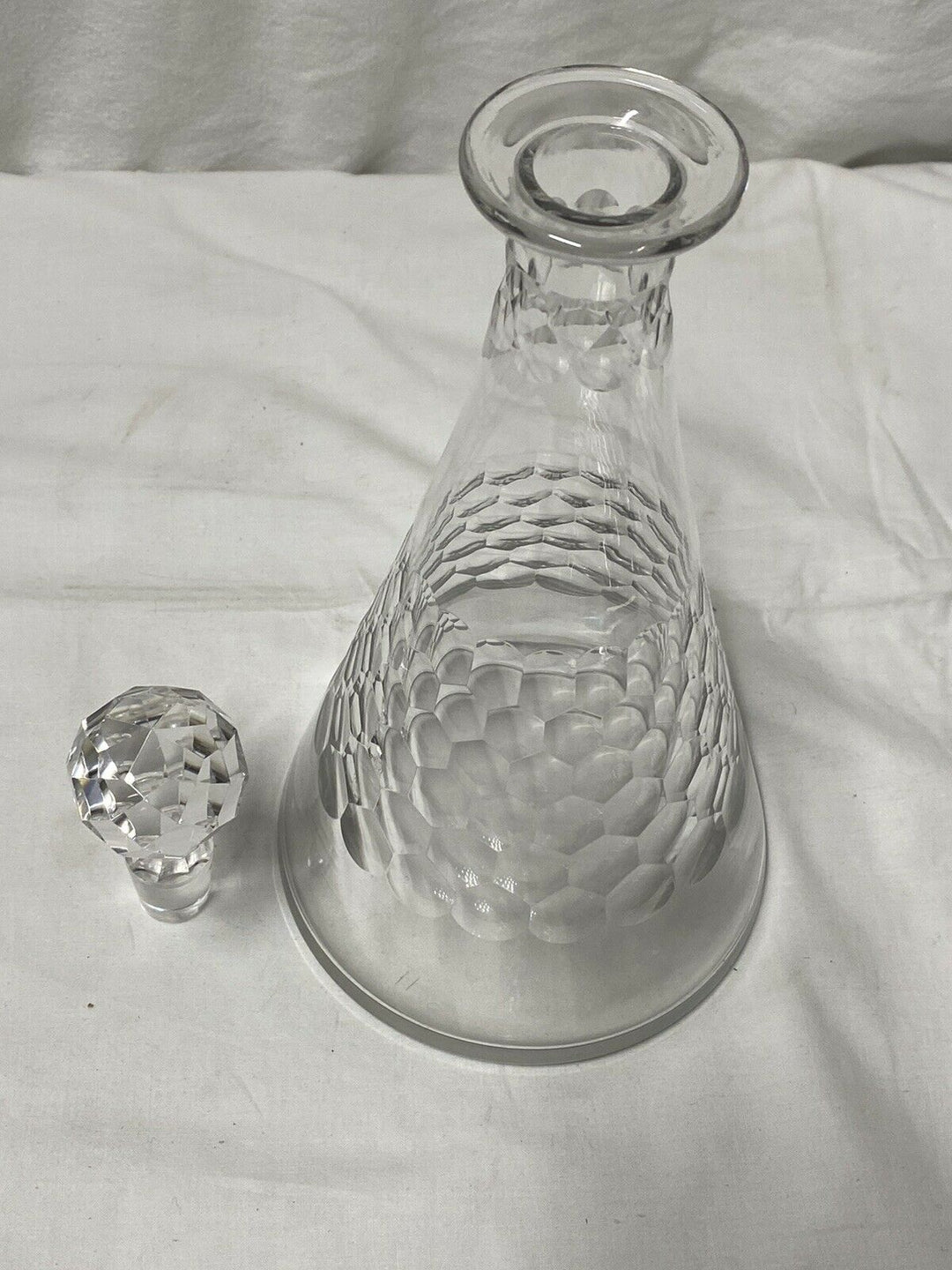 BACCARAT ANCIENNE CARAFE À VIN DÉCOR ÉCAILLÉ MODÈLE CHAUNY ART DÉCO ANNÉE 1930
