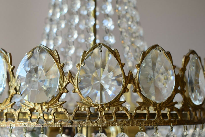 Original Antique Vintage Crystal Chandelier, home living ceiling Lighting,lamp
