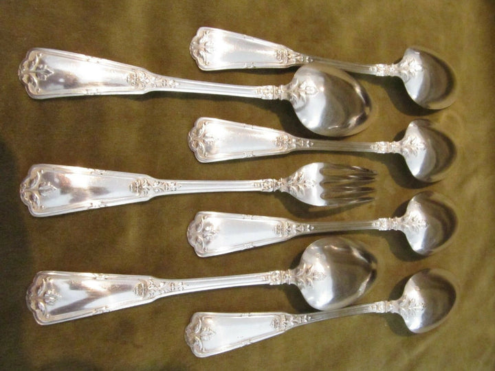 1900 french 950 silver dinner forks 6 spoons Puiforcat Regence 583gr 20,56oz
