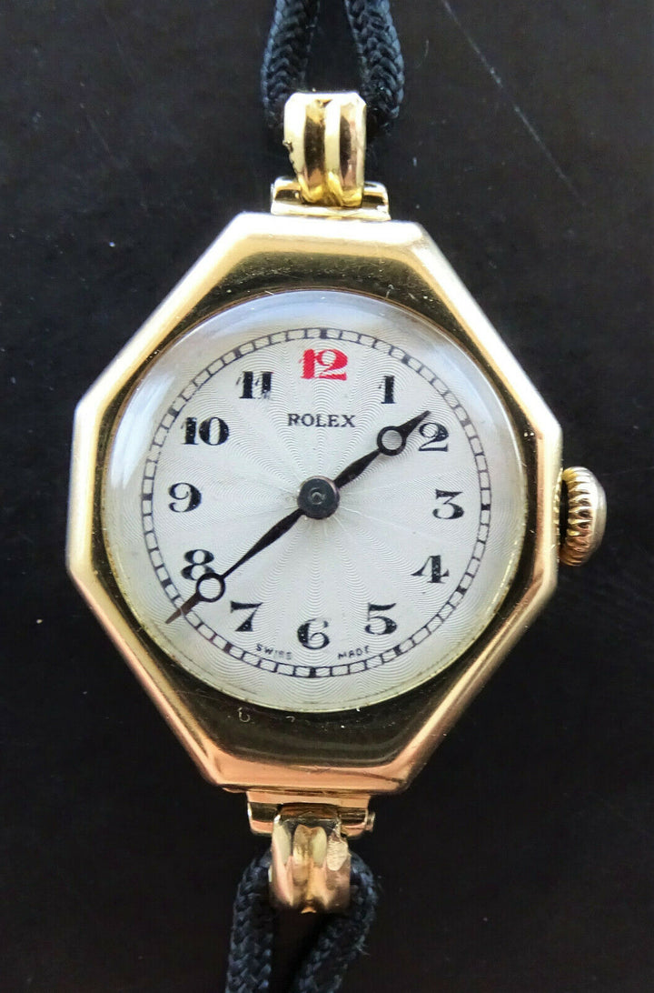 Rolex ♛ Prima Yellow Gold 18K 750 Art Deco Elegant Luxury ledies watch from 1925