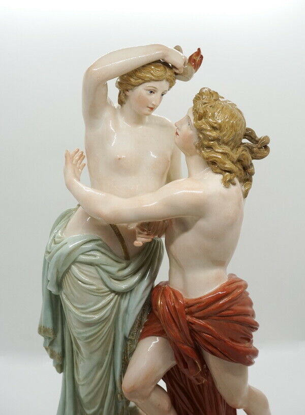 邁森 MEISSEN マイセン FIGUR GRUPPE HERO UND LEANDER CH.L. JUECHTZER MNR: I11 UM 1850