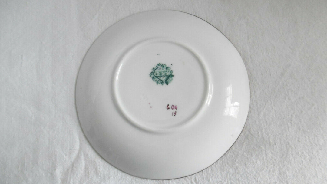 Tasse et sous-tasse Minton SARREGUEMINES du XIXe à décor foral