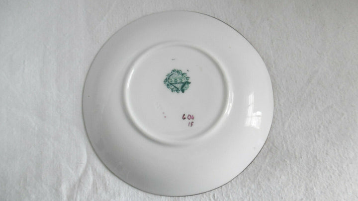 Tasse et sous-tasse Minton SARREGUEMINES du XIXe à décor foral