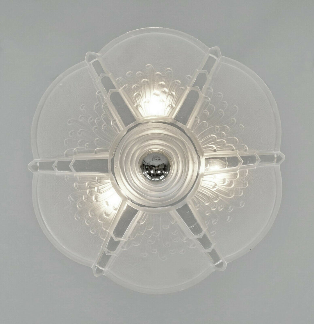 MULLER FRERES : FRENCH ART DECO CHANDELIER .... lustre pendant lamp 1930