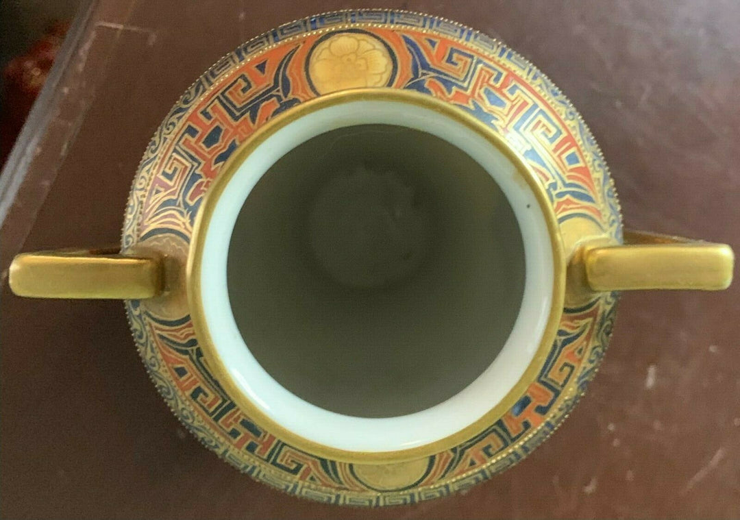 Antique Nippon Egypt Middle East Design Cleopatra Vase Urn Morimura Green Mark