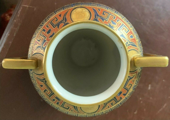 Antique Nippon Egypt Middle East Design Cleopatra Vase Urn Morimura Green Mark