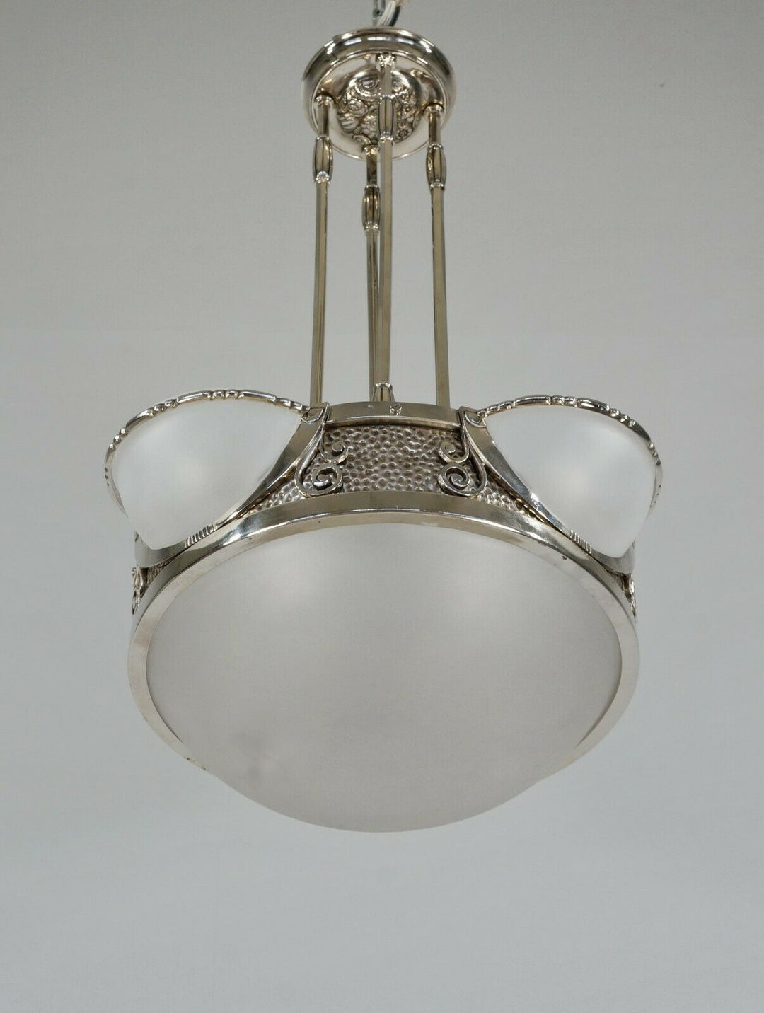 RARE FRENCH 1930 ART DECO CHANDELIER ......... lamp muller degue daum era France