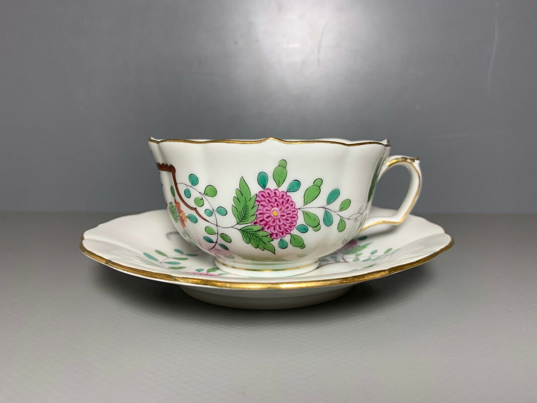 MEISSEN TEE GEDECK 2-TLG TASSE UT GARBENMUSTER KAKIEMON GUTER ZUSTAND 2.WAHL