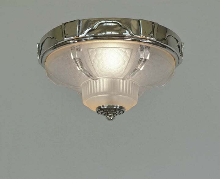 Gauthier EJG EZAN : PAIR OF FRENCH 1930 ART DECO FLUSH MOUNT S .......... France