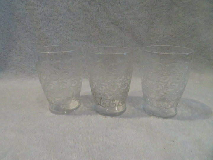 3 gobelets à vin cristal Baccarat Rohan crystal wine goblets jl