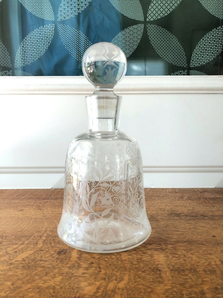 Baccarat Etched Crystal Cordial Decanter France