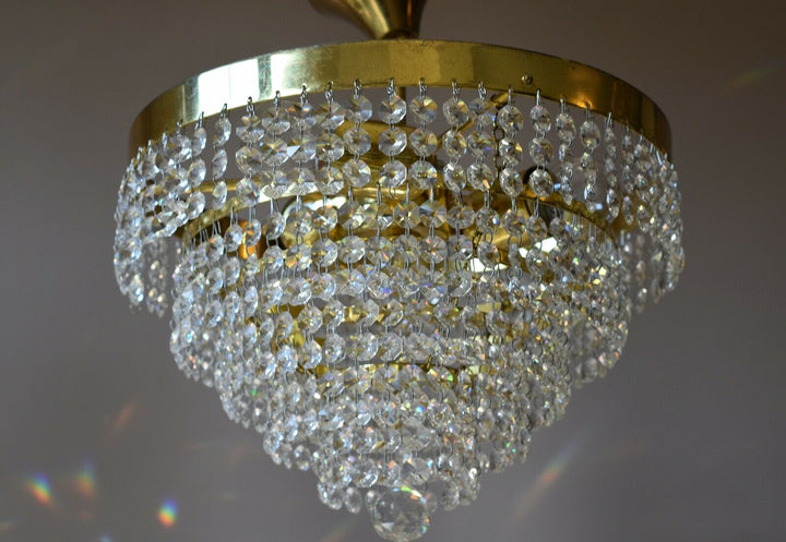 Flush Crystal Chandelier, Antique Hallway Vintage HomeLiving Kitchen lighting