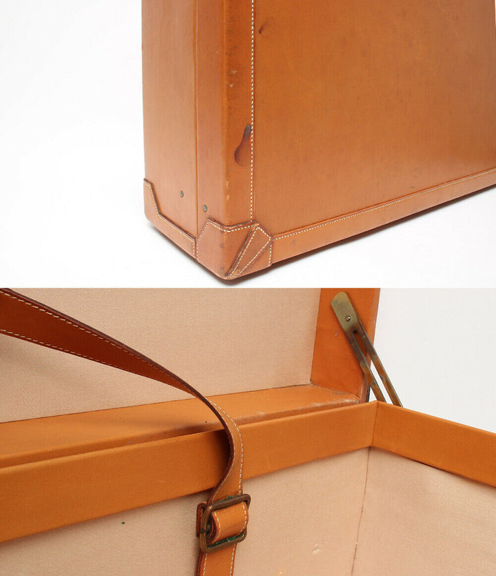 AUTH HERMES Caramel Nomade Leather Vintage BRIEFCASE ATTACHE TRUNK BAG
