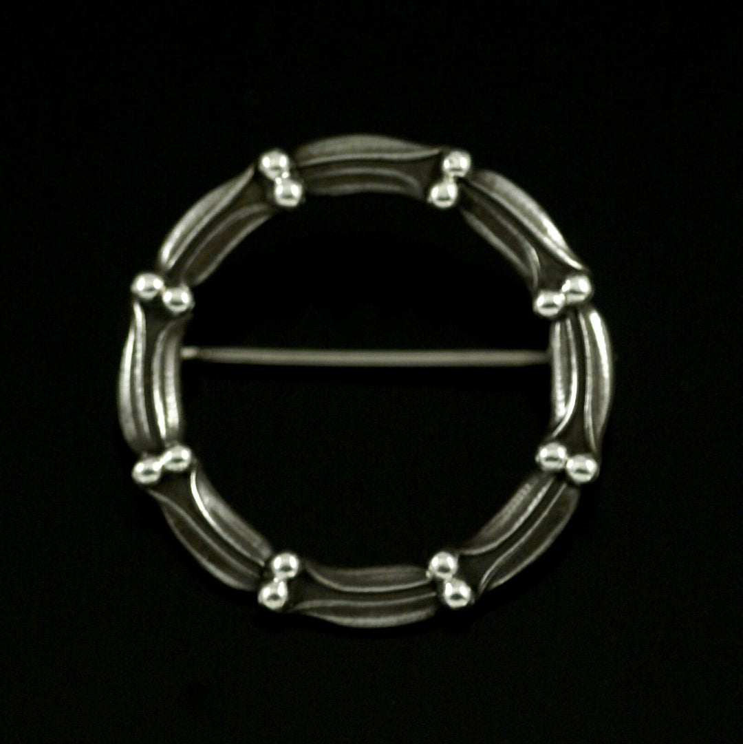 Georg Jensen. Iron Brooch with Silverballs #5012B - Arno Malinowski