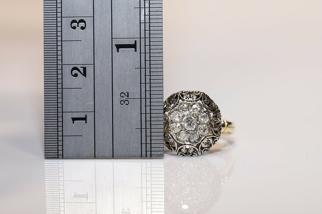 アンティーク オリジナル ヴィクトリアン 18K ナチュラルダイヤモンドのリング