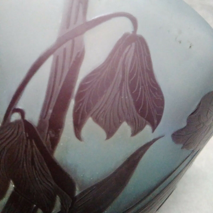 Gallé vase ancien french cameo glass